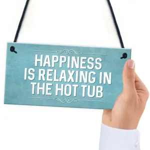 Chic Hot Tub Sign For Garden Summerhouse Funny Quote Hot Tub Accessories New Home Gift