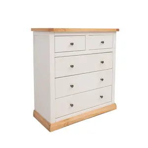 Trevi 5 Drawer Chest of Drawers Brass Knob