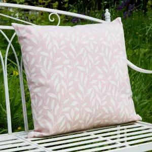 Rose Blush Cotton Leaf Indoor Outdoor Garden Furniture Chair Sofa Bench Cushion