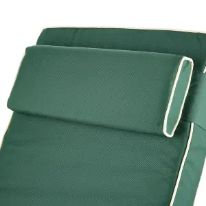 Alfresia Green Steamer Deck Chair Garden Cushion