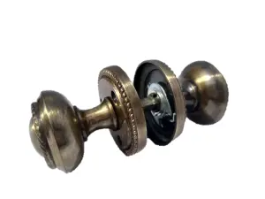 Door Knobs Round Georgian Roped Mortice Knob - Antique 62mm