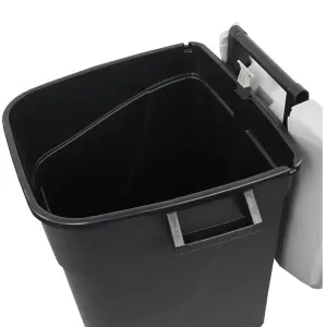 100 Litre Wheelie Bin with Foot Pedal - Grey Lid