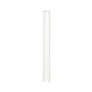 GoodHome Alpinia Matt white tongue & groove shaker Matt white Standard Corner post, (W)59mm