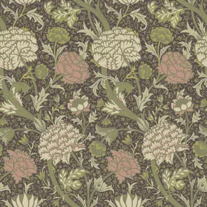 Galerie Hidden Treasures Green Cray Floral Trail Wallpaper Roll