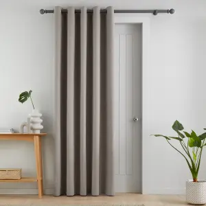 Catherine Lansfield Wilson Blackout Thermal 168x213cm Door Panel Grey