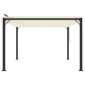 Berkfield Gazebo with Louvered Roof 3x3 m Cream Fabric and Aluminium