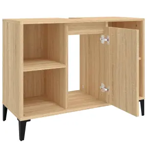 Berkfield Sink Cabinet Sonoma Oak 80x33x60 cm Engineered Wood