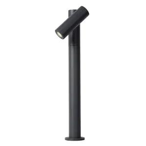 Lucide Tatum Modern Bollard Light Outdoor - LED - 1x4,5W 3000K - IP65 - Anthracite