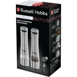 Russell Hobbs Stainless Steel Electric Salt & Pepper Mill Set