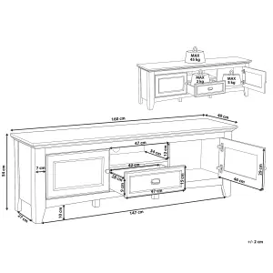 Beliani Retro TV Stand White NASHVILLE