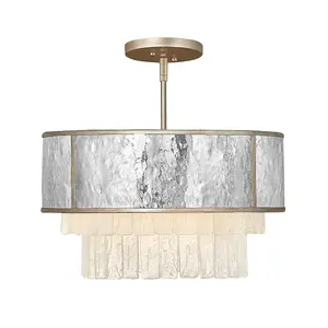 Luminosa Hinkley Reverie Cylindrical Pendant Ceiling Light Champagne Gold