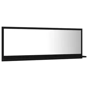 Dorlene Framed Wall Mounted Bathroom Mirror Black / 90 cm