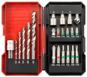 Einhell 22pc HSS Drill and Screwdriver Bit Set