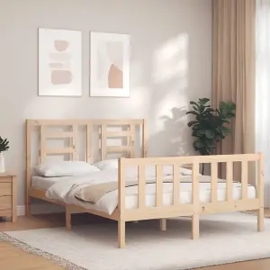 Berkfield Bed Frame with Headboard 120x200 cm Solid Wood