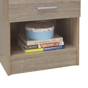 Willette 1 Drawer Bedside Table Sonoma Oak