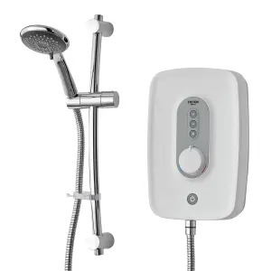 Triton Trance 3 Satin White Chrome effect Electric Shower, 8.5kW