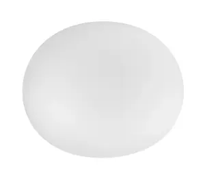 GoodHome Duffy Round Matt Metal & plastic White LED Ceiling light