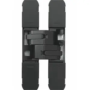 3D Flush Faced Concealed Cabinet Hinge - 180 Degree Opening Wardrobe MATT BLACK