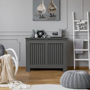 Kensington Medium Grey Radiator cover 900mm(H) 1195mm(W) 200mm(D)