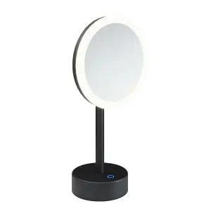 Cosmic Free-Standing Magnifying Mirror With Adjustable Led Light Matte Black Essentials (LED)(X5)(3W 5V/1A) USB