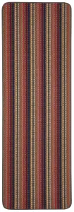 Helsinki Brown Striped Heavy duty Mat, 200cm x 67cm