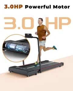 2-in-1 Electric Treadmill Under Desk Walking Pad with Bluetooth& Remote Control(Black)