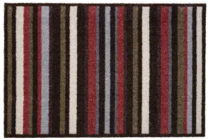 Recylon Red Striped Heavy duty Mat, 75cm x 50cm