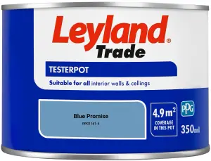 Leyland Trade Vinyl Matt Walls & Ceilings Emulsion Paint Blue Promise (PPG1161-4) 350ml Tester