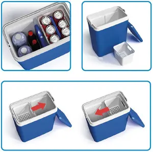 URBNLIVING 47cm Height 29 Ltr Large Thermal Cooler Freezer Insulated Cool Ice Box Picnic Beach Camping colour Blue