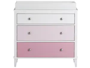 Poppy 3 DRW Dresser with Changer White/Pink