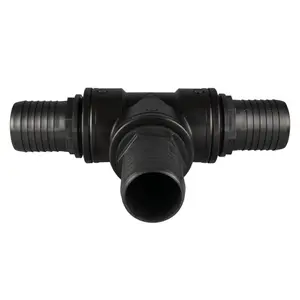 50mm tee connector for use with 2" corrugated flexible garden pond/fishpond hose