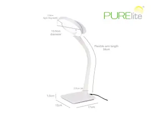 TABLE MAGNIFIER LAMP - Magnifying Lamp: Desk: LED - PURElite