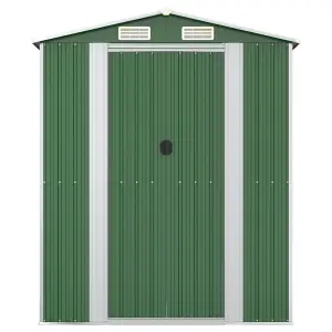 Berkfield Garden Shed Green 192x357x223 cm Galvanised Steel