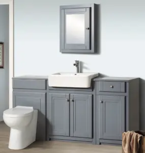 Keenware Kensington Grey 400mm Traditional Vanity Side Cupboard