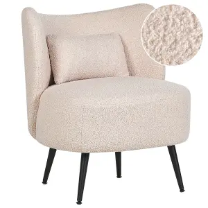 Beliani Retro Armchair OTSBY Boucle Beige