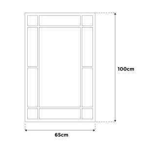 La Hacienda Aston & Wold Milano Gold effect Rectangular Framed Garden mirror 1000mm x 650mm