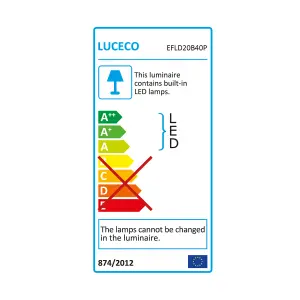 Luceco EFLD20B40P-05 Black Mains-powered Cool white Outdoor LED PIR Floodlight 1600lm