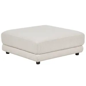 3 Seater Fabric Sofa with Ottoman Off-White SIGTUNA