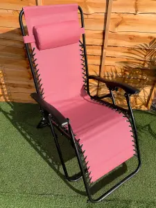 Blush Pink Zero Gravity Chair Lounger