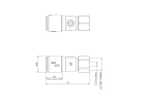 Flomasta Straight Push-fit Service Valve, 26mm x ½"