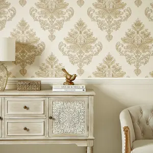 Jasmine Shimmer Wallpaper In Cream