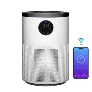 Daewoo Smart WiFi HEPA 13 Air Purifier for Large Rooms 280 Cubic Metres per Hour Ultra Quiet 3 Speed Settings 24 Hour Timer