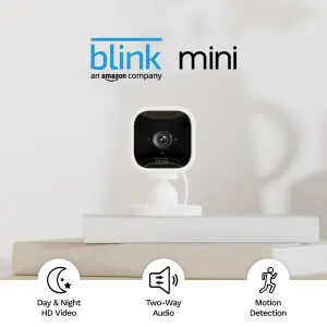 Blink Wi-fi Indoor Swivel & tilt Smart camera in White, Pack of 2