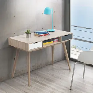 Scandinavian 2 Drawer Dressing Table Makeup Computer Desk Bedroom Furniture