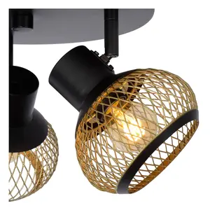 Lucide Lucas Modern Ceiling Spotlight - 3xE14 - Matt Gold, Brass