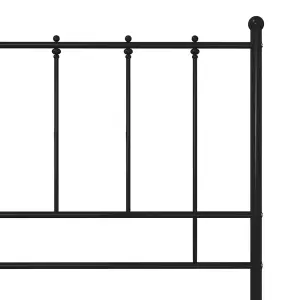 Berkfield Bed Frame Black Metal 100x200 cm