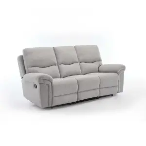 Fosse 2 + 3  Seater Manual Recliner Fabric Modern Living Sofa Dark Grey