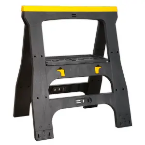 Sealey Heavy Duty Folding Composite Trestles Fully Collapsible 4 Hooks FDT42