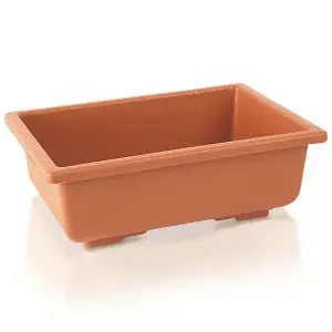 URBNLIVING 20cm Width Terracotta Effect Plastic Flower Plant Garden Indoor Outdoor Planter Pot