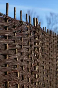 Willow Hurdle Fence Panel Bunch Weave Coppiced Handwoven 6ft x 3ft